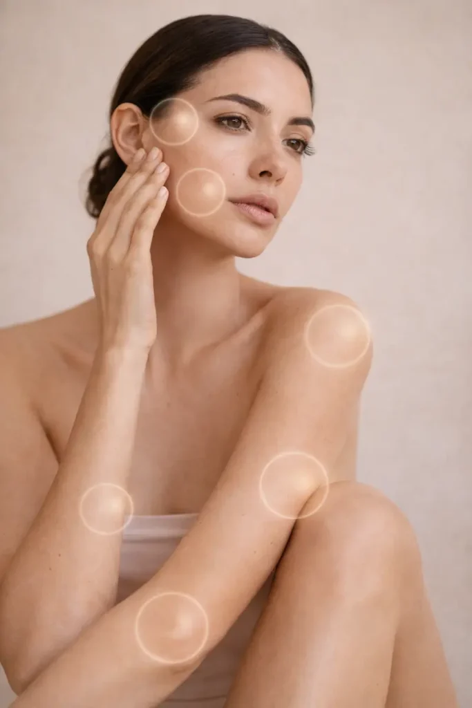soins de beauté et lumière douce